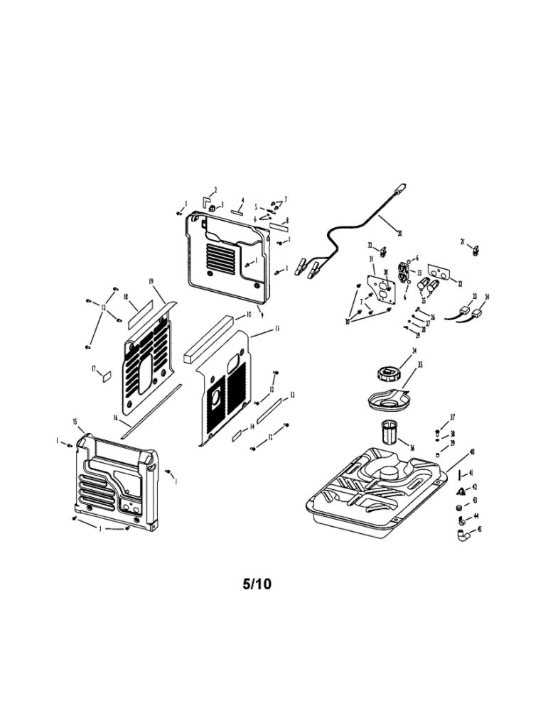 Main Unit 1 Diagram and Parts List for 030239  Briggs and Stratton Generator